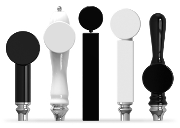 round beer tap handles